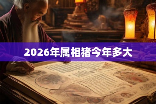 2026年属相猪今年多大