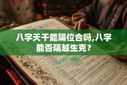 八字天干能隔位合吗,八字能否隔越生克？