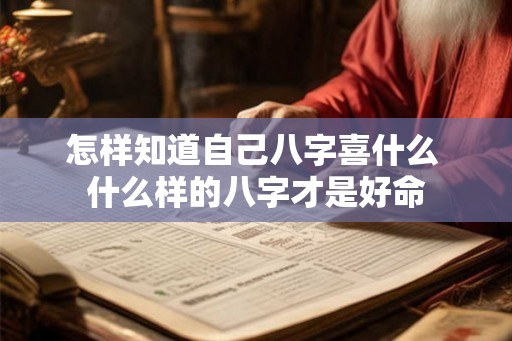 怎样知道自己八字喜什么 什么样的八字才是好命