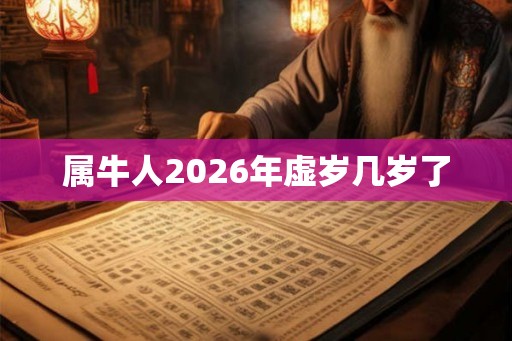 属牛人2026年虚岁几岁了