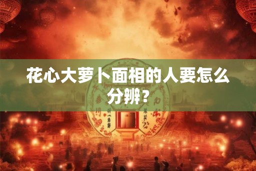 花心大萝卜面相的人要怎么分辨？