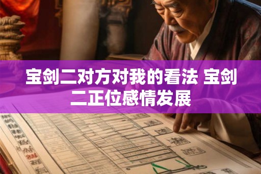 宝剑二对方对我的看法 宝剑二正位感情发展