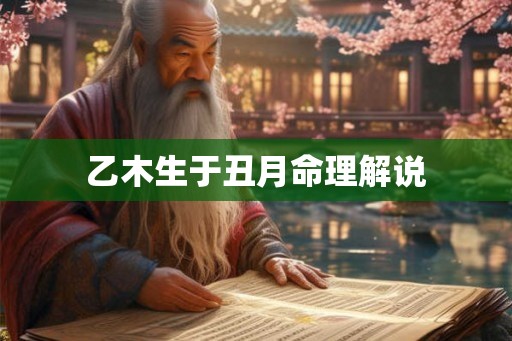 乙木生于丑月命理解说 乙木生于丑月命理解说