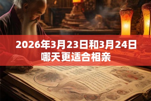 2026年3月23日和3月24日哪天更适合相亲
