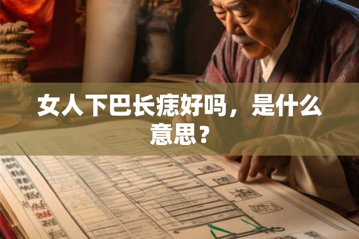 女人下巴长痣好吗，是什么意思？