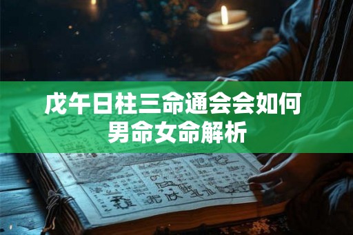 戊午日柱三命通会会如何 男命女命解析