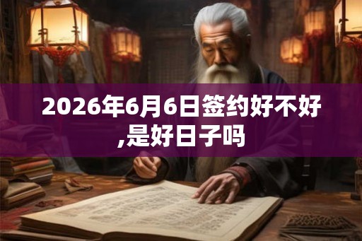 2026年6月6日签约好不好,是好日子吗