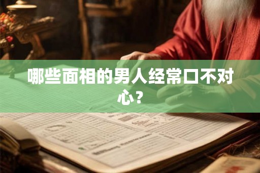 哪些面相的男人经常口不对心？