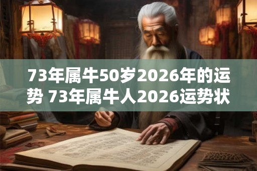 73年属牛50岁2026年的运势 73年属牛人2026运势状况