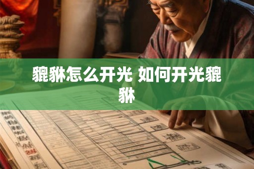 貔貅怎么开光 如何开光貔貅
