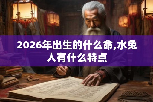 2026年出生的什么命,水兔人有什么特点