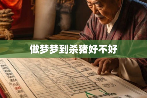 做梦梦到杀猪好不好