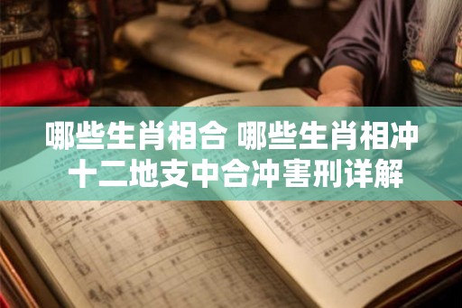哪些生肖相合 哪些生肖相冲 十二地支中合冲害刑详解