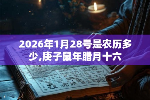2026年1月28号是农历多少,庚子鼠年腊月十六