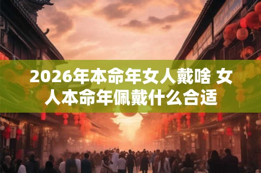 2026年本命年女人戴啥 女人本命年佩戴什么合适