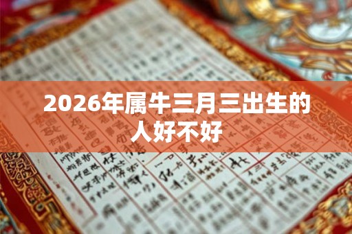 2026年属牛三月三出生的人好不好
