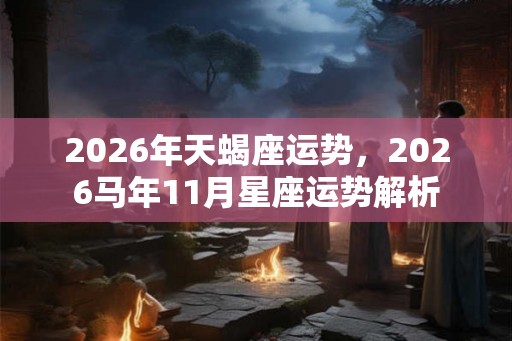 2026年天蝎座运势,2026马年11月星座运势解析 2026年天蝎座运势,2026马年11月星座运势解析
