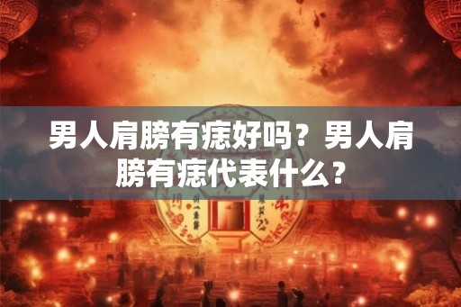 男人肩膀有痣好吗？男人肩膀有痣代表什么？