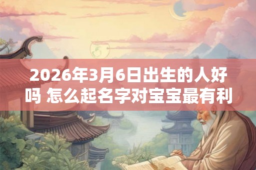 2026年3月6日出生的人好吗 怎么起名字对宝宝最有利