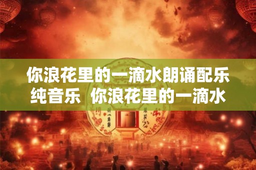 你浪花里的一滴水朗诵配乐纯音乐  你浪花里的一滴水朗诵配乐纯音乐