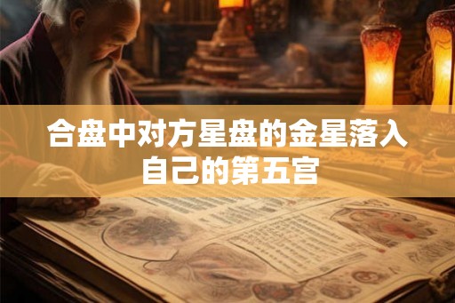 合盘中对方星盘的金星落入自己的第五宫 合盘中对方星盘的金星落入自己的第五宫