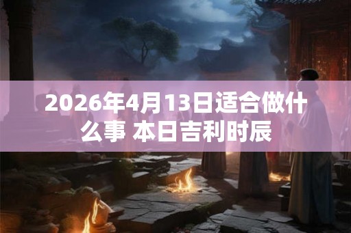 2026年4月13日适合做什么事 本日吉利时辰