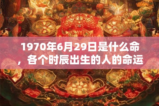 1970年6月29日是什么命，各个时辰出生的人的命运