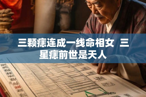 三颗痣连成一线命相女 三星痣前世是天人 三颗痣连成一线命相女 三星痣前世是天人