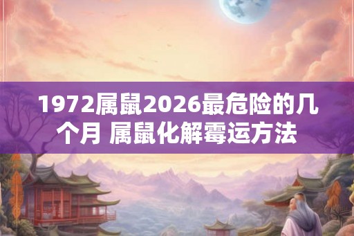 1972属鼠2026最危险的几个月 属鼠化解霉运方法