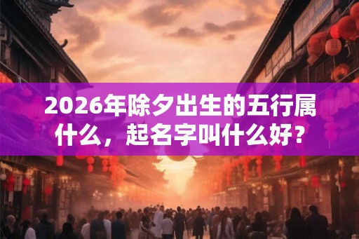 2026年除夕出生的五行属什么，起名字叫什么好？