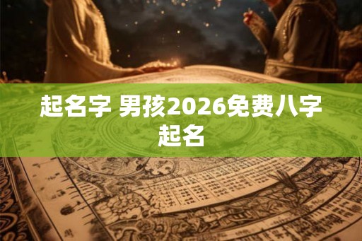 起名字 男孩2026免费八字起名