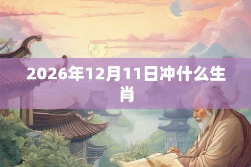 2026年12月11日冲什么生肖