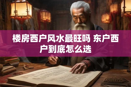 楼房西户风水最旺吗 东户西户到底怎么选