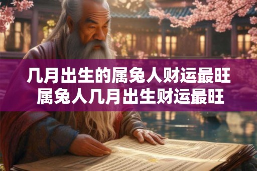 几月出生的属兔人财运最旺 属兔人几月出生财运最旺