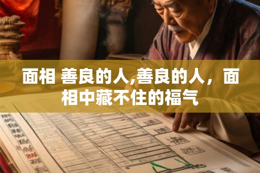 面相 善良的人,善良的人，面相中藏不住的福气