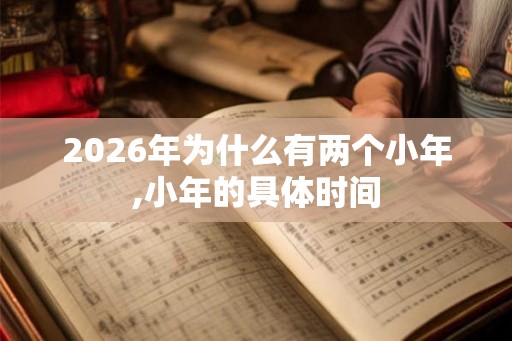 2026年为什么有两个小年,小年的具体时间