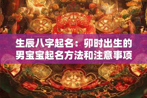 生辰八字起名：卯时出生的男宝宝起名方法和注意事项