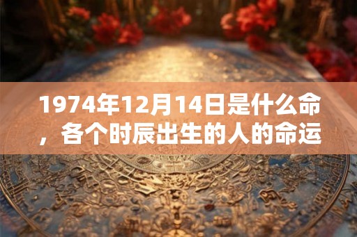 1974年12月14日是什么命,各个时辰出生的人的命运 1974年12月14日是什么命,各个时辰出生的人的命运
