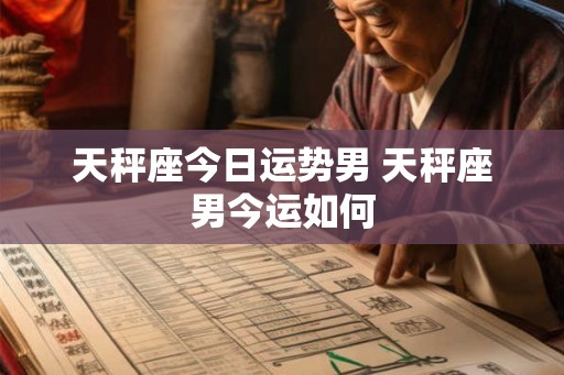 天秤座今日运势男 天秤座男今运如何