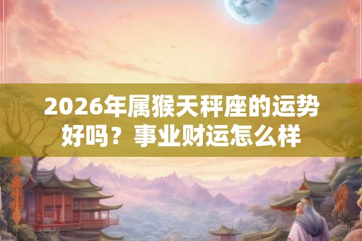 2026年属猴天秤座的运势好吗？事业财运怎么样