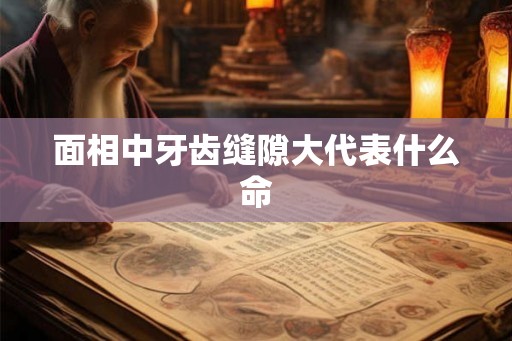 面相中牙齿缝隙大代表什么命