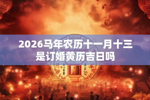 2026马年农历十一月十三是订婚黄历吉日吗