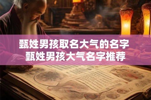 甄姓男孩取名大气的名字 甄姓男孩大气名字推荐