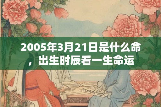 2005年3月21日是什么命，出生时辰看一生命运