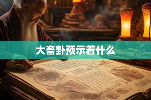 大畜卦预示着什么