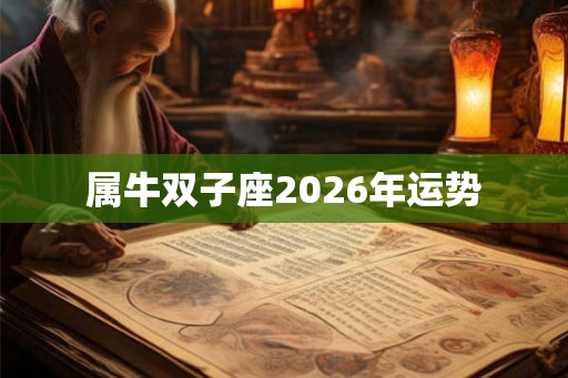 属牛双子座2026年运势