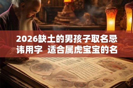 2026缺土的男孩子取名忌讳用字  适合属虎宝宝的名字