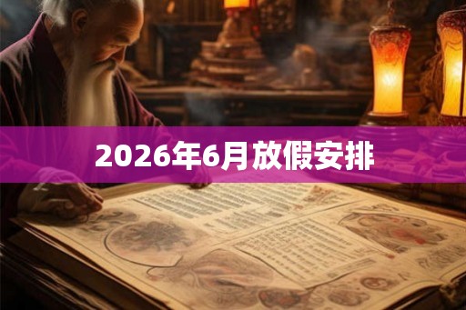 2026年6月放假安排