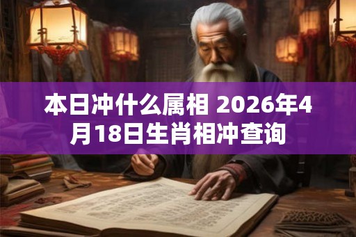 本日冲什么属相 2026年4月18日生肖相冲查询
