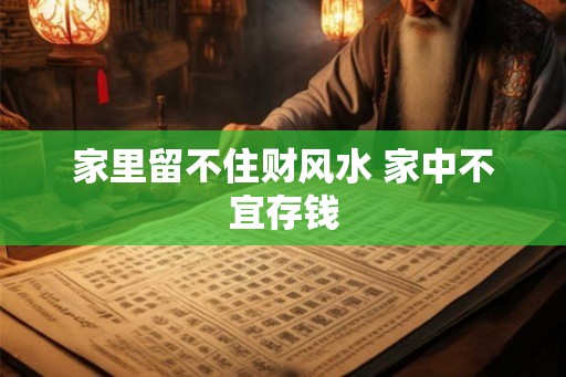 家里留不住财风水 家中不宜存钱